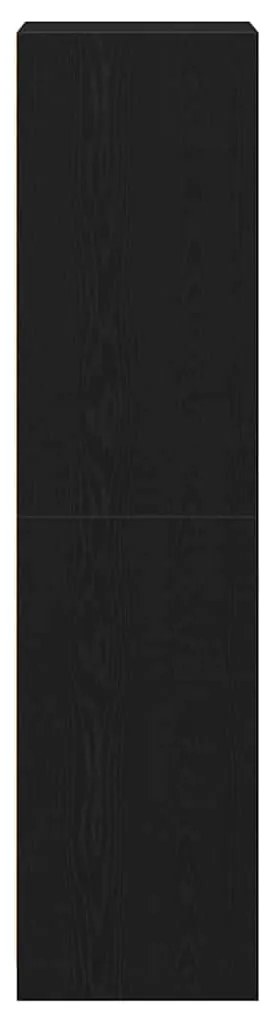 Guarda-roupa vidaXL em Carvalho Preto de 50x50x200 cm em Madeira de En