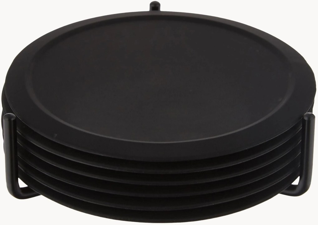 Bases para copos de silicone com suporte Plain, conjunto de 6