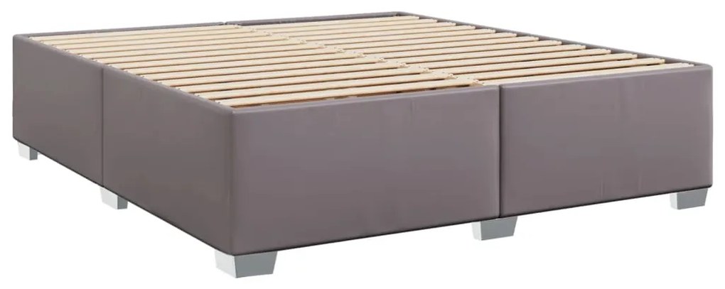 Estrutura de cama 180x200 cm couro artificial cinzento