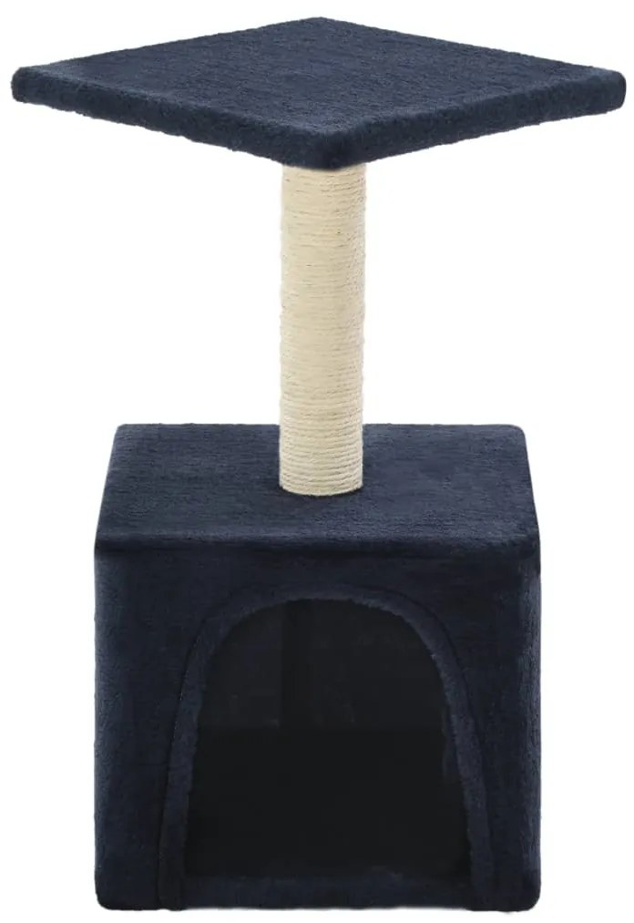 Árvore p/ gatos c/ postes arranhadores sisal 55 cm azul escuro