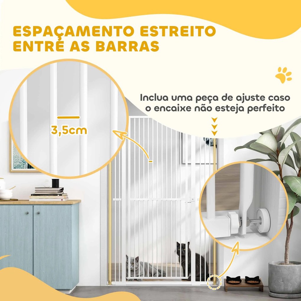 PawHut Barreira para Cães Extra Alta Barreira para Cães com Largura Aj