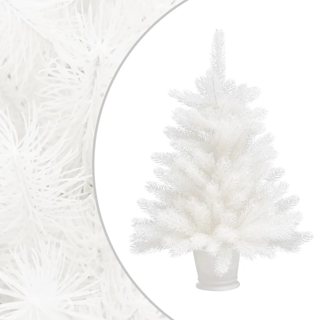 vidaXL Árvore de Natal artificial agulhas realistas 65 cm branco