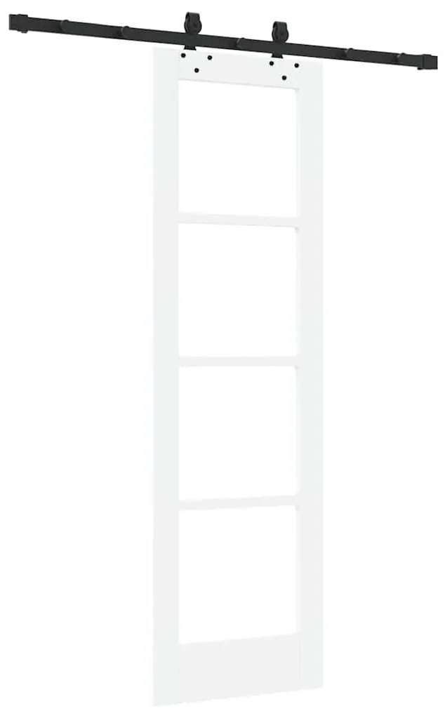 Porta Deslizante vidaXL com Conjunto de Ferragens Branca 61x198.5 cm d