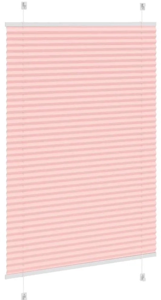 Rosa Plissada Cega 85x100 cm Largura Tecido 84,4 cm Poliéster