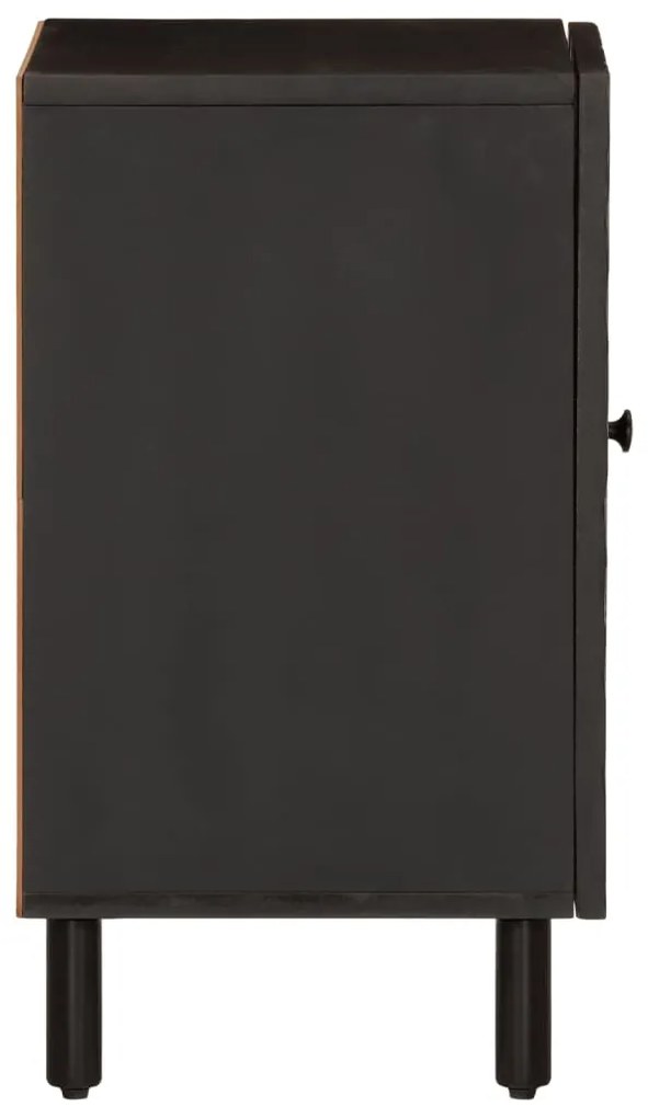Armário de casa de banho 38x33x58 cm mangueira maciça preto