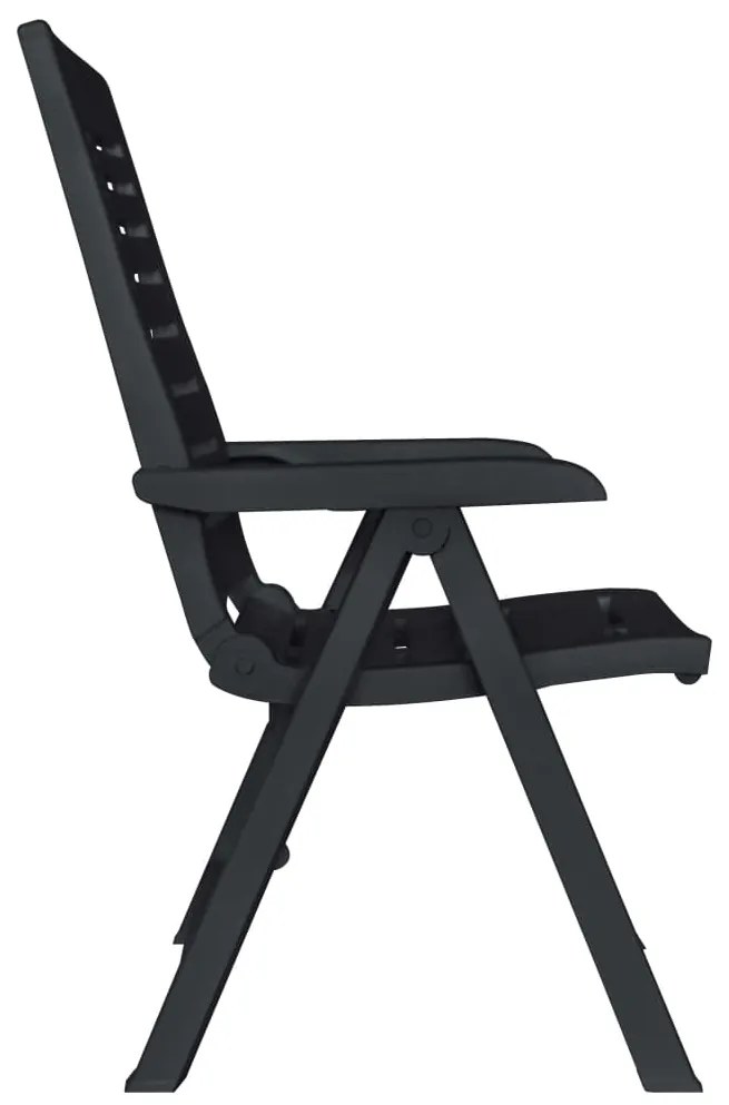 Conjunto de jantar de exterior 11 pcs plástico antracite
