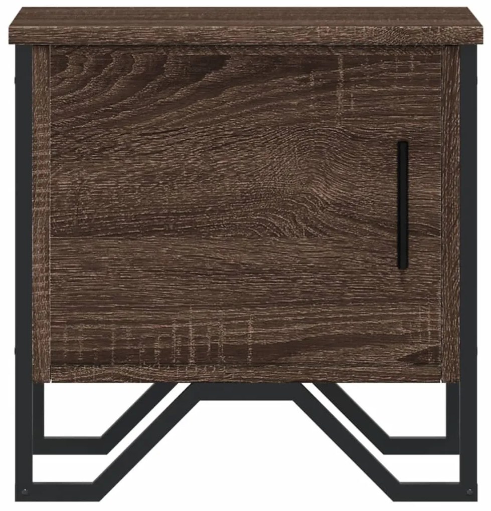Mesa de cabeceira 40x30x40 cm contraplacado carvalho castanho