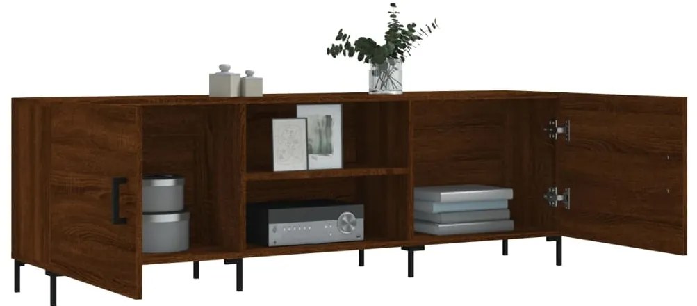 Móvel de TV 150x30x50 cm derivados de madeira carvalho castanho