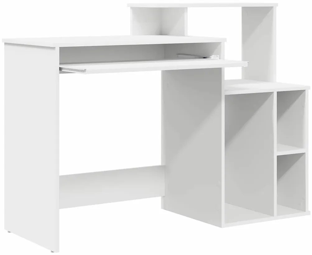 Mesa com Armazenamento Branca 120.5x44x88.5 cm Madeira Reconstituída