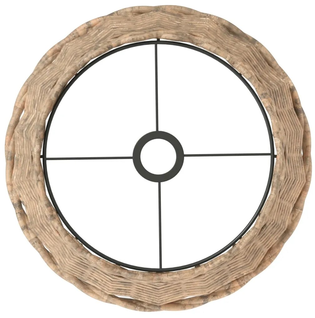 Abajur de teto Ø38x23 cm vime castanho