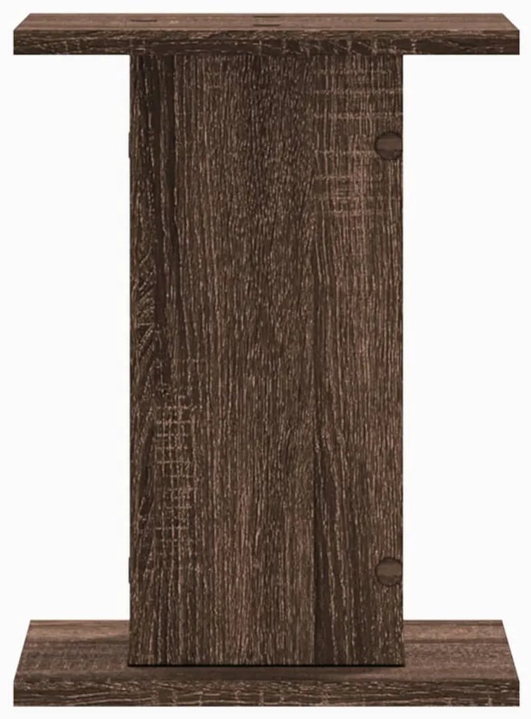 Suportes de colunas 2 pcs derivados madeira carvalho castanho