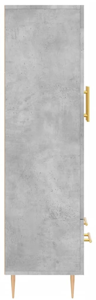 Aparador alto 69,5x31x115 cm derivados de madeira cinza-cimento
