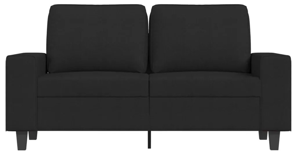 Sofá de 2 lugares tecido 120 cm preto