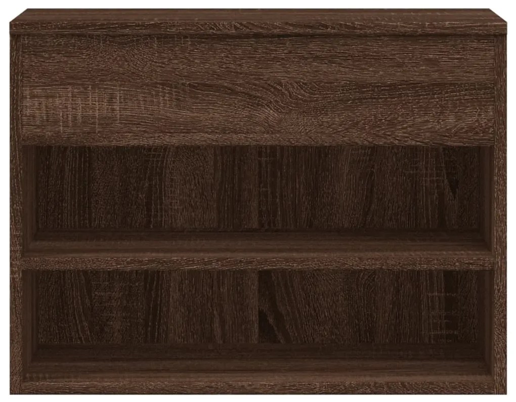 Banco sapateira 60x30x45cm derivados madeira carvalho castanho