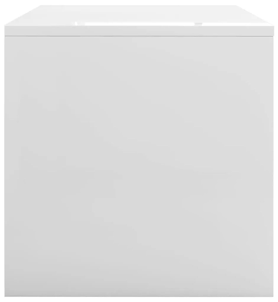 Mesa de centro 100x40x40 cm contraplacado branco brilhante
