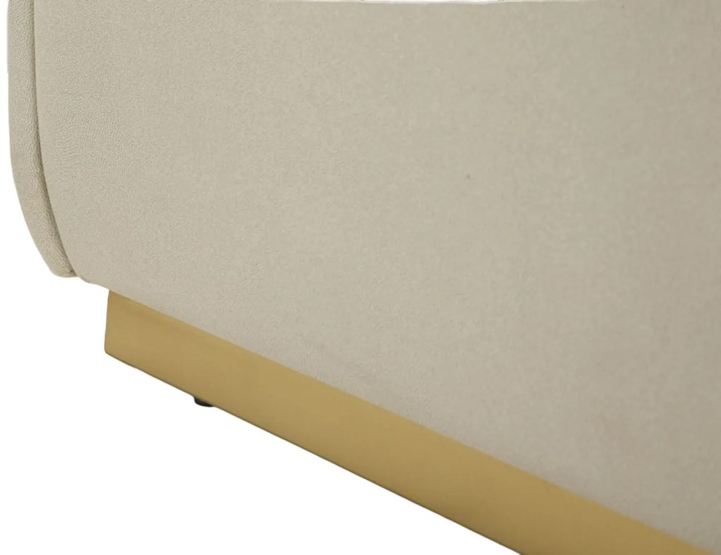 BANCO COM ARMAZENAMENTO 130X45X45 CM CREME E DOURADO