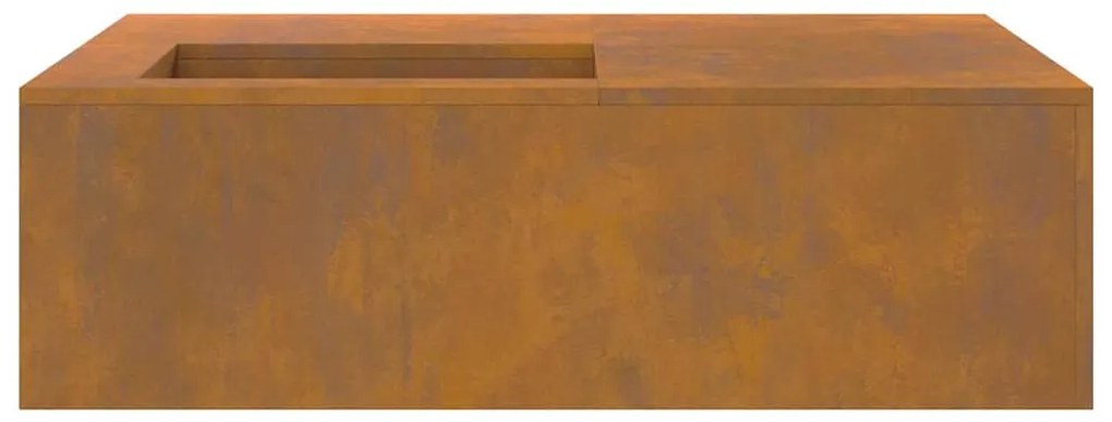 Fogo com Armazenamento de Torres 100x100x30 cm Aço Envelhecido