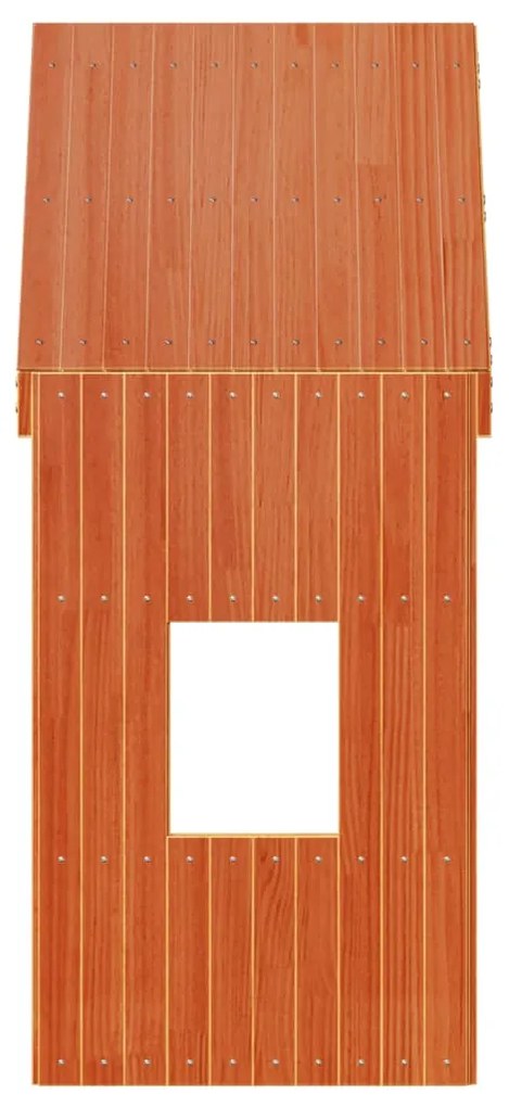 Telhado cama infantil 60x89x134,5 cm pinho maciço castanho-mel