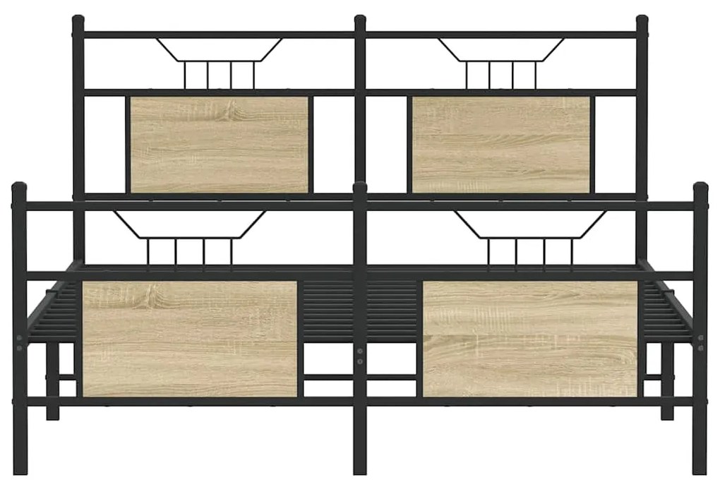 Estrutura cama s/ colchão derivados de madeira carvalho sonoma