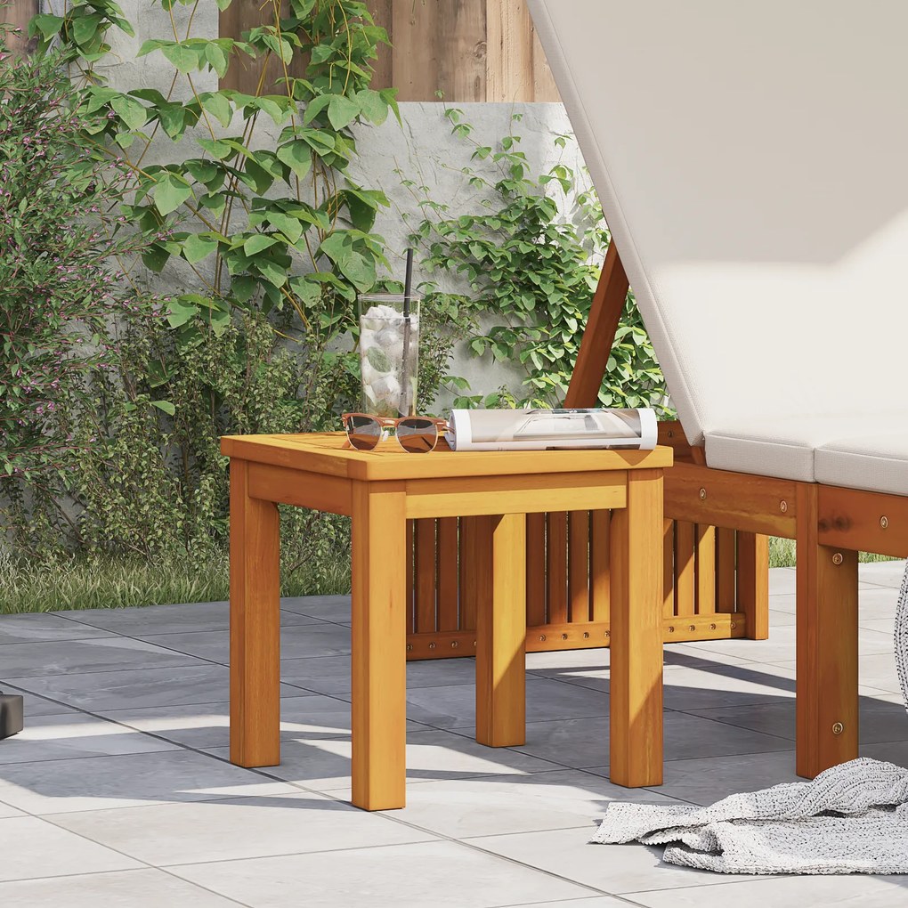 vidaXL Mesa Lateral de Jardim 35x35x34 cm de Madeira Sólida de Acácia