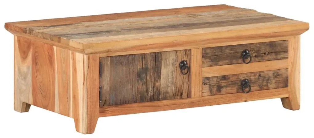 Mesa de centro 90x50x31 cm madeira recuperada maciça