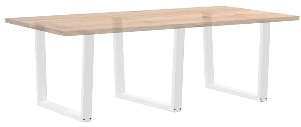Pés para mesa de jantar em V, 3 peças, branco, 100x(72-73,3) cm, aço