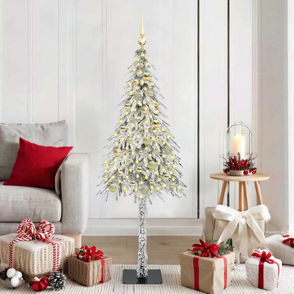 vidaXL Árvore de Natal com 150 LEDs com suporte Branco 150 cm PE e Aço