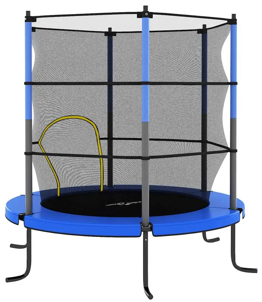 Trampolim com rede de segurança redondo 140x160 cm azul