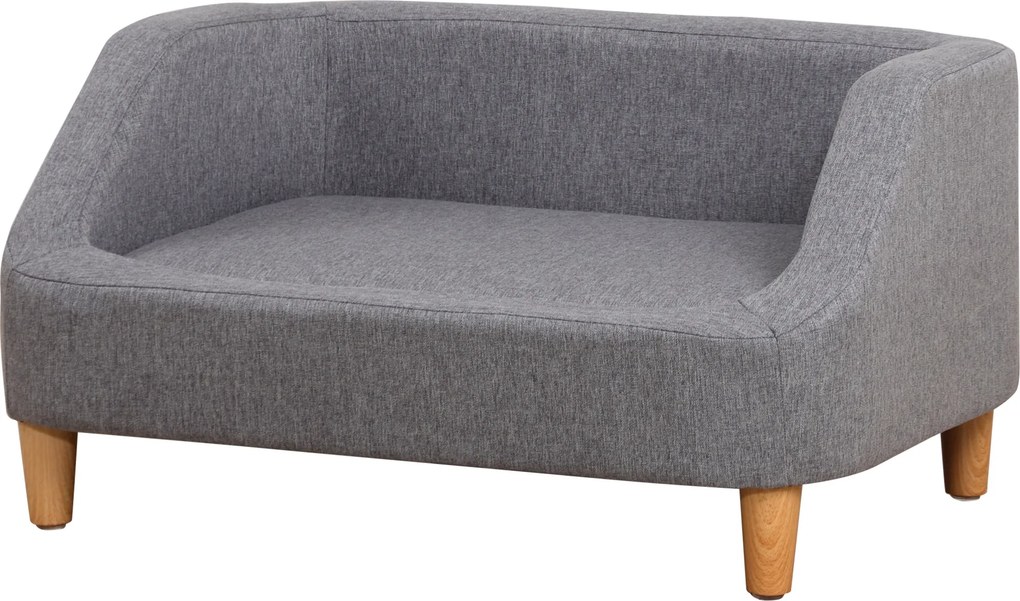 PawHut Sofá para cachorro cama para cão animal de estimação estilo escandinavo pés em madeira revestimento em tecido capa removível 75 x 55 x 39 cm - cinza | Aosom Portugal