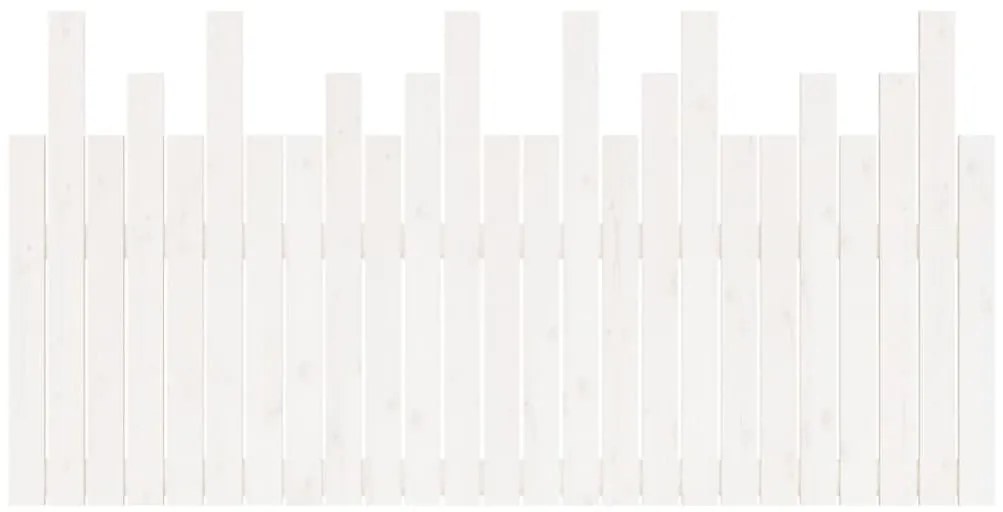 Cabeceira de parede 159,5x3x80cm madeira de pinho maciça branco