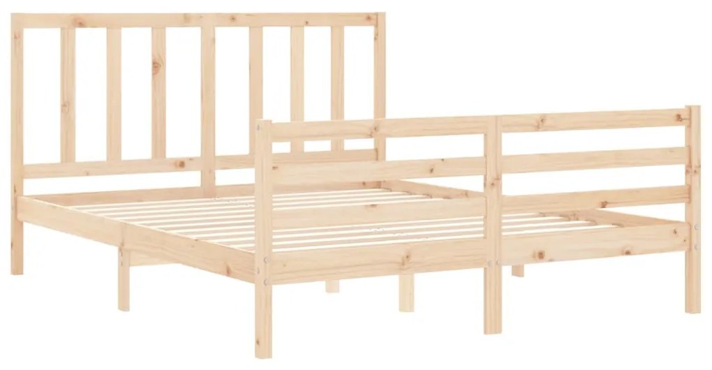 Cama sem colchão 160x200 cm madeira de pinho maciça