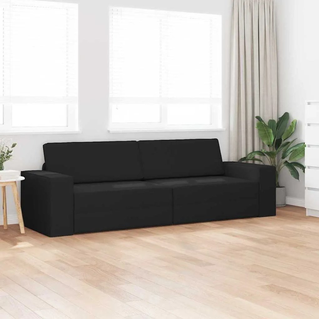 Sofá Cama 2 em 1 Preto 245x150x60.5 cm Tecido