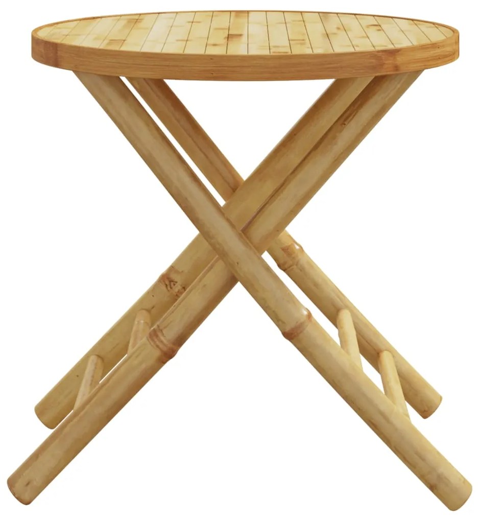 Mesa de jardim dobrável Ø45x45 cm bambu