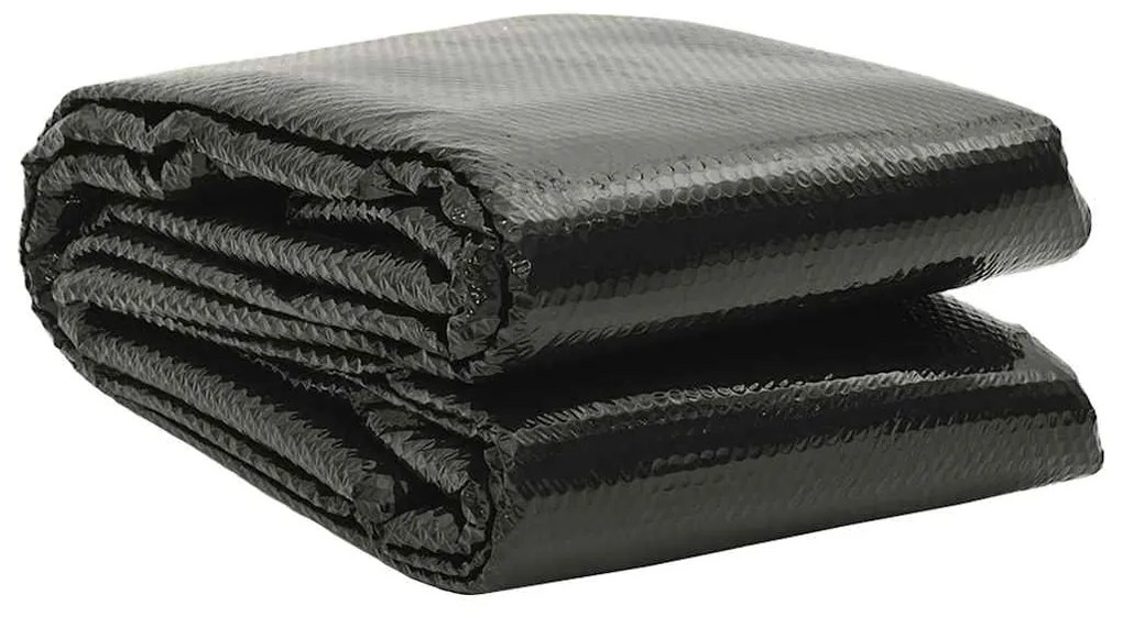 Cobertura de piscina, PE preto quadrado, 6 x 4 m