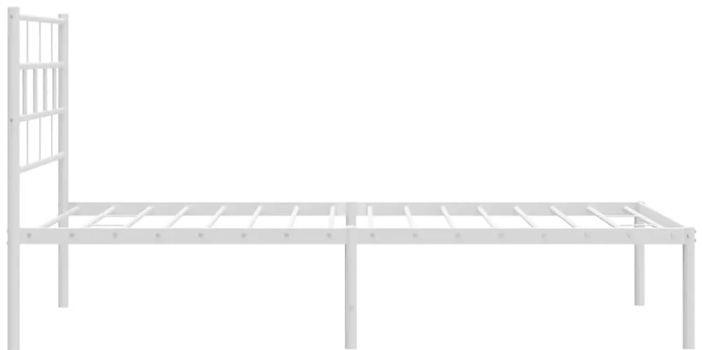 Estrutura de cama com cabeceira 90x200 cm metal branco