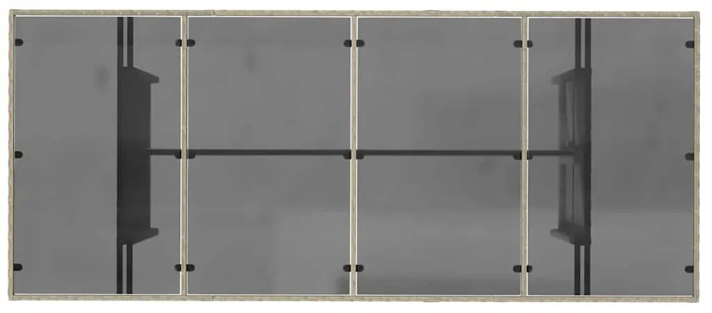 Conjunto de Jantar para Exterior 7 pcs Cinzento-claro
