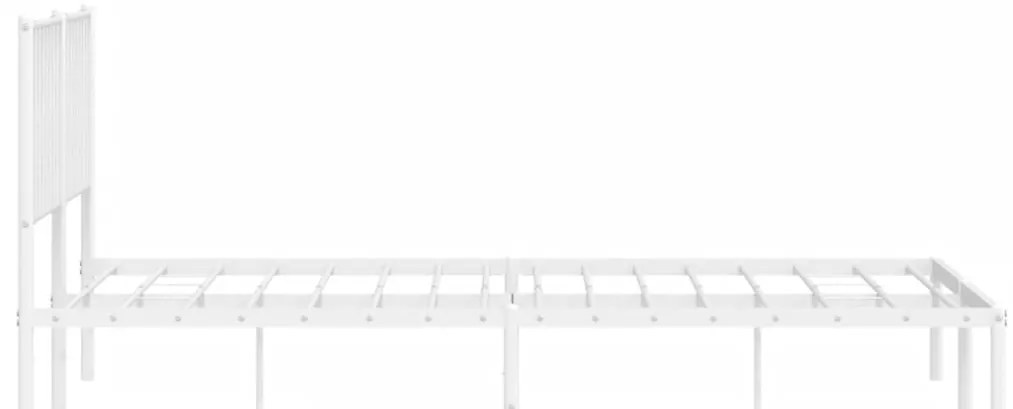 Estrutura de cama com cabeceira 180x200 cm metal branco