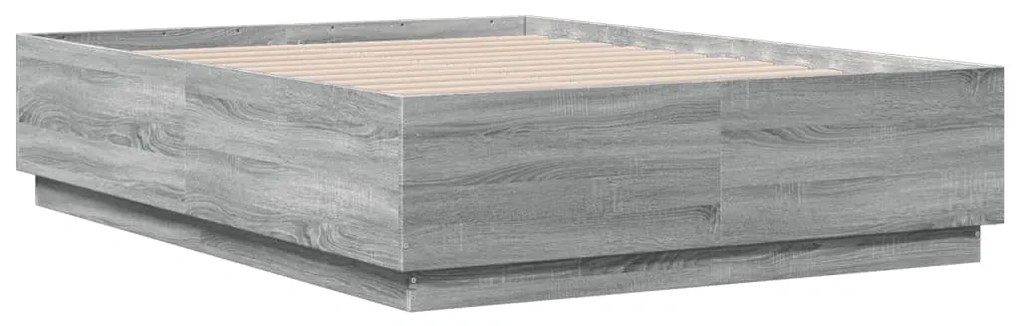 Estrutura cama 140x190 cm derivados de madeira cinzento sonoma