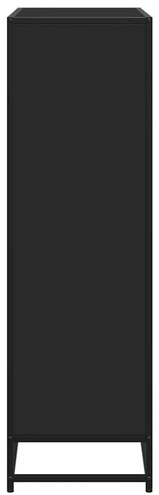 Estante 97,5x33x107,5 cm derivados de madeira e metal preto