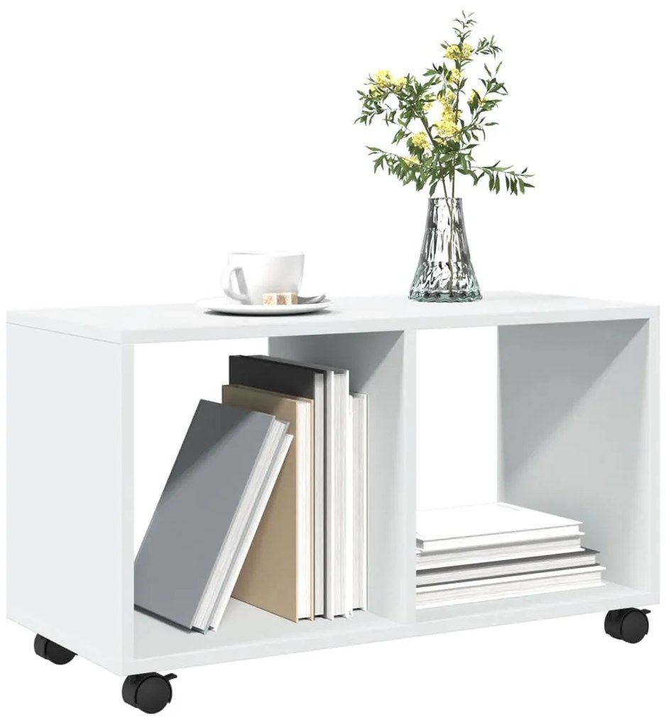 Móvel com rodas 72x33x42,5 cm derivados de madeira branco