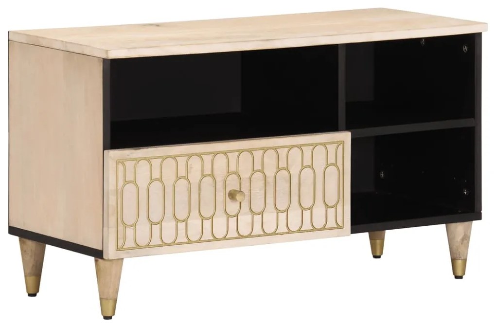 vidaXL Móvel de TV 80x33x46 cm madeira de mangueira maciça