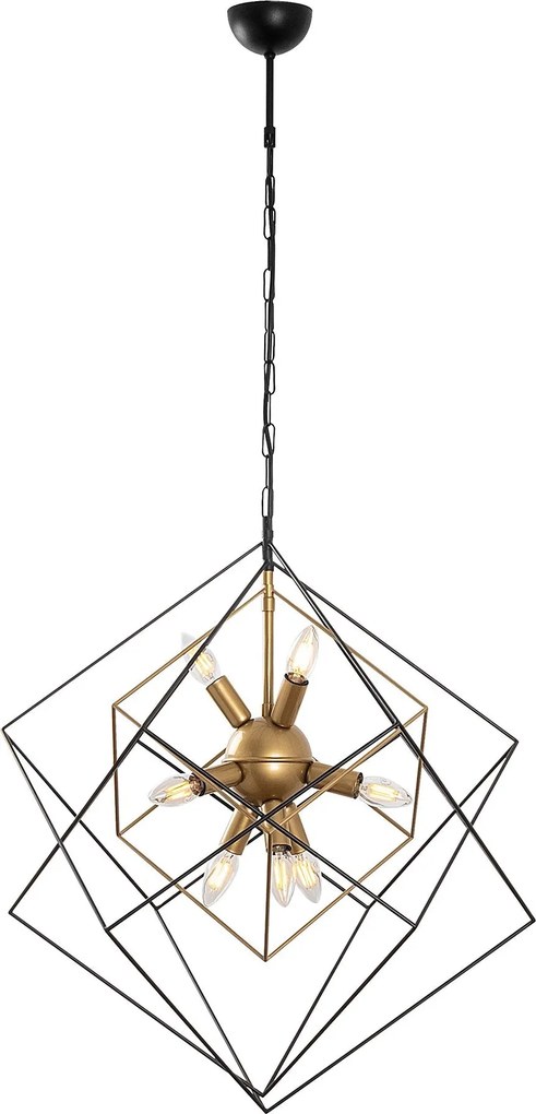 Chandelier Till – Preto Antigo – 62 x 62 x 125 cm