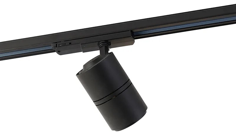 Foco de trilho moderno regulável trifásico preto c/ LED 3000K - Ruler 38 Moderno