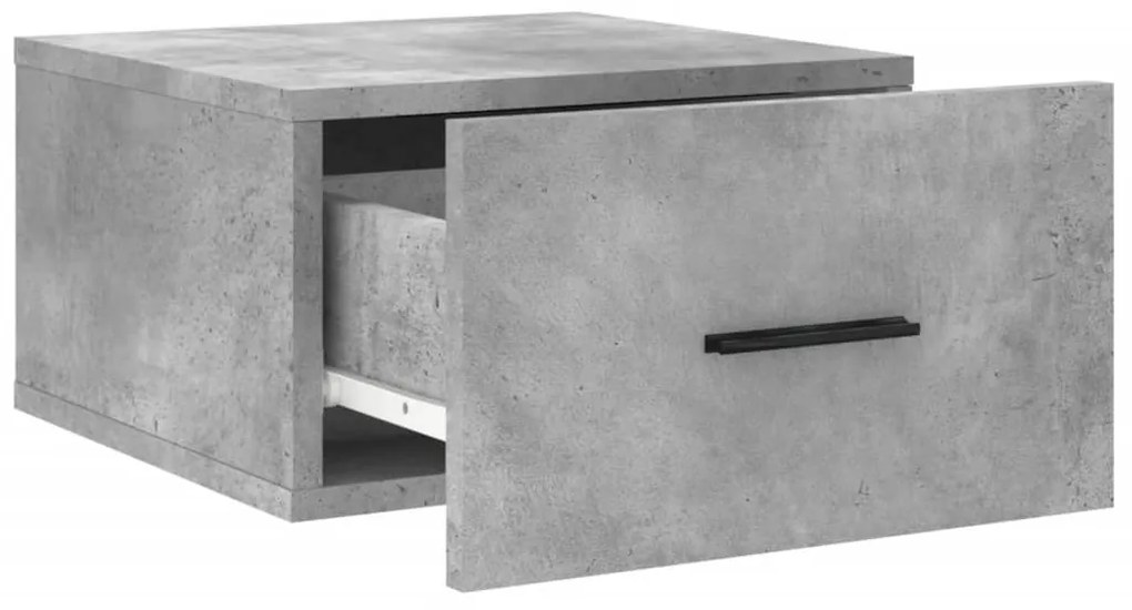 Mesas de cabeceira parede 2 pcs 35x35x20 cm cinza cimento