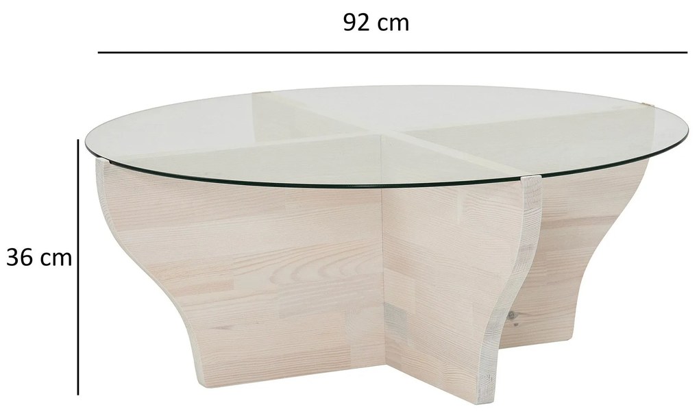Mesa de Café Amphora - Branca - 92 cm (Largura) x 36 cm (Altura) x 92