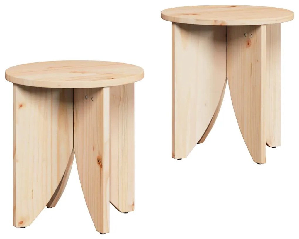 Mesa de centro 2 pcs Natural 41,5 x 41,5 x 44 cm