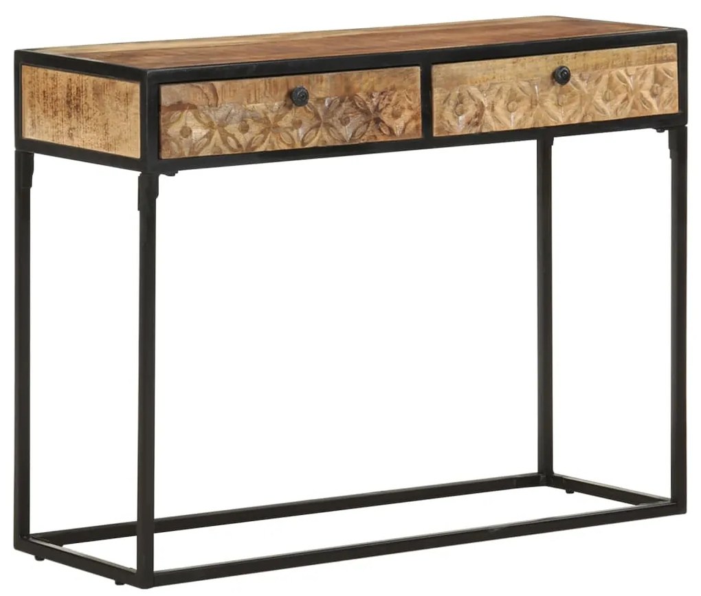 Mesa consola 100x35x75 cm madeira de mangueira maciça