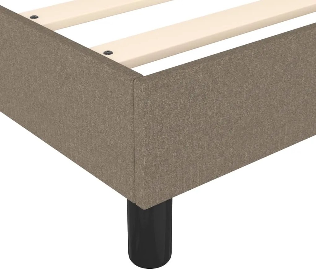 Estrutura de cama 90x190 cm tecido cinza-acastanhado