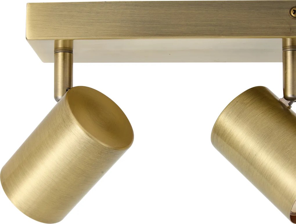 Candeeiro de Teto Moderno Bronze 3 Luzes Ajustável Retangular - Jeana