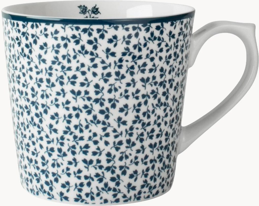 Canecas XL em porcelana Floris, conjunto de 4